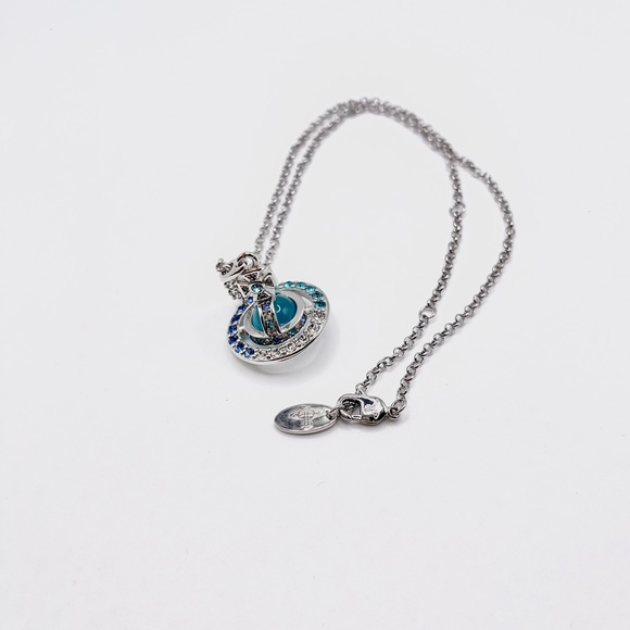 Vivienne Westwood Small Orb Necklace MintRhinestone in Silver (Brand New)